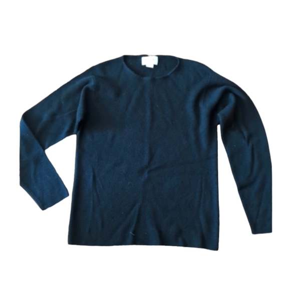 Vtg Designer Emmanuel Ungaro black ribbed wool/cashmere pullover sweater sz M - Picture 5 of 6